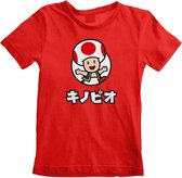 Nintendo Super Mario Kinder Tshirt -Kids tm 6 jaar- Toad Rood