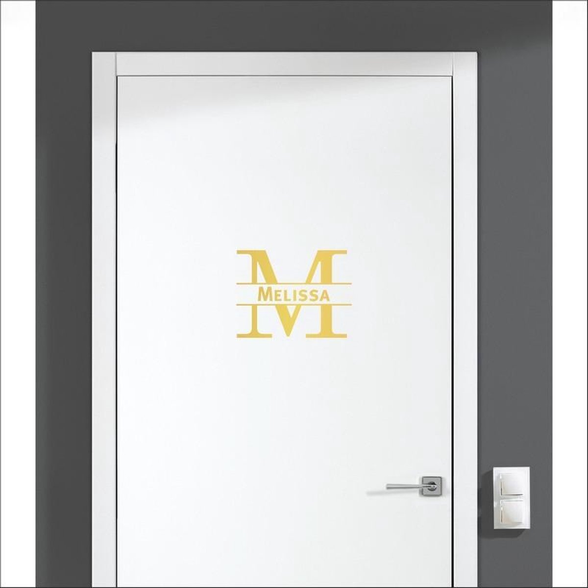 Afbeelding van product MC Living  Deursticker Met Naam - Melissa - Goud