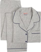 La-V pyjamaset voor Meisjes  met klassieke kraag  Grijs  140-146
