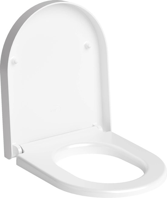 Clou Hammock toiletzitting met deksel 36.8x43.3x5cm softclose ABS glanzend wit