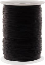 Waxkoord Katoen (ca. 1 mm) Black (500 Meter)