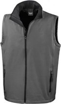 Result Heren Core Printable Softshell Bodywarmer (Houtskool / Zwart)