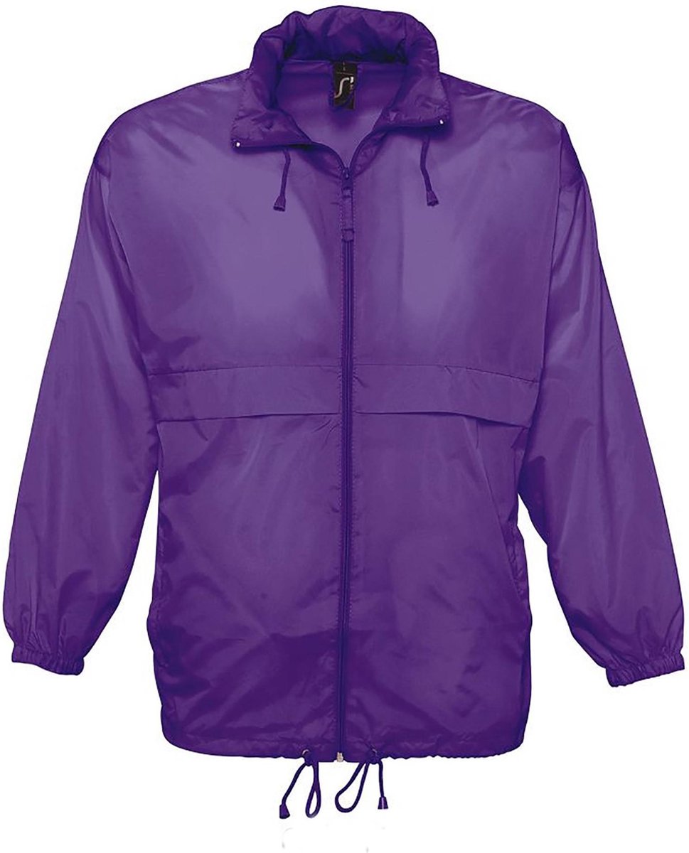 SOLS Unisex Surf Windbreaker Lichtgewicht Jasje Donkerpaars