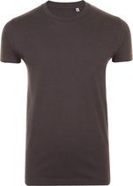 SOLS Heren Imperial Slim Fit T-Shirt met korte mouwen (Donkergrijs)