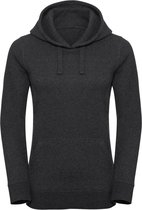 Russell Dames Authentieke Melange Hoodie (Houtskoolmelange)