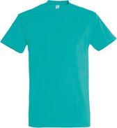 SOLS Heren Keizerlijke Zwaargewicht T-Shirt met korte mouwen (Caribisch Blauw)