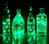 ByKemme LED verlichting  voor in fles - 4 STUKS - inclusief batterijen-kleur groen - wijnfles verlichting - decoratieve flesverlichting 1 meter - partyverlichting-feestverlichting - flesverli