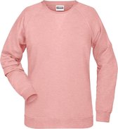 James and Nicholson Dames/dames Raglan Sweatshirt met lange mouwen (Rose Melange)