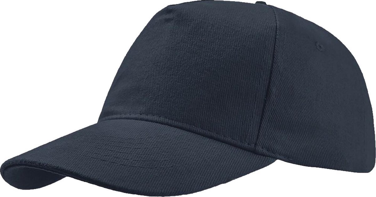 Atlantis Liberty Five Buckle Heavy Brush Cotton 5 Panel Cap (Marine)