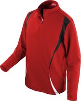 Spiro Unisex Sportproef Prestatie Trainingen Top (Rood/zwart/wit)