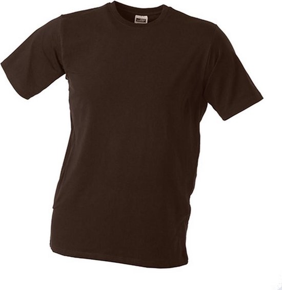 James and Nicholson Unisex Elastische Tee (Bruin)