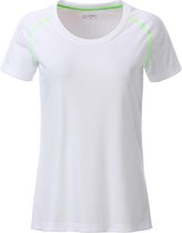 James and Nicholson Dames/Dames Sport T-Shirt (Wit/Recht Groen)