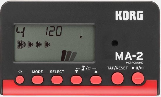 Foto: Korg ma2 metronoom digitaal zwart rood