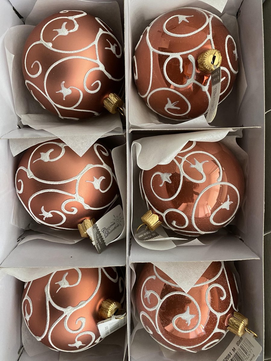 Kerstbal 80mm 6stuks