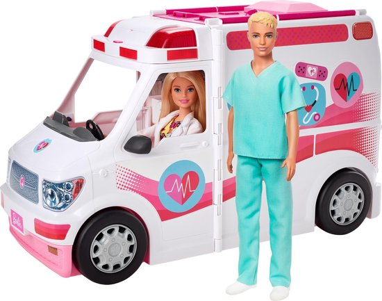 Speelfigurenset - Barbie Ambulance met Dokter en Verpleegkundige
