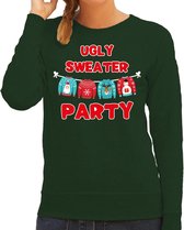 Ugly sweater party Kerstsweater / Kersttrui groen voor dames - Kerstkleding / Christmas outfit S