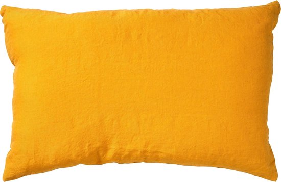 Dutch Decor LINN - Kussenhoes 40x60 cm - 100% linnen - Golden Glow - geel - met rits