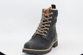 AQA A7540 Zwarte gevet lederen biker boot met bont voering- maat 43