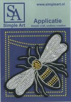 Opstrijk applicaties / Strijk Patch Set / Bij /Formaat: 11,0 x 7,5 cm