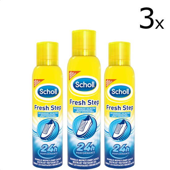 Scholl Fresh Step Schoenspray - 3 x 150ml - Grootverpakking | bol.com