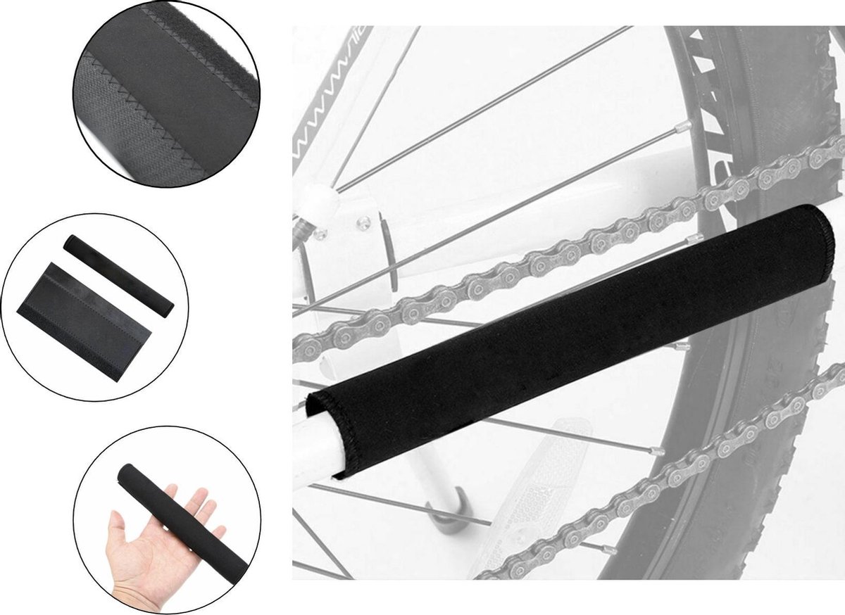 Kettingbeschermer - Achterbrugbeschermer - Achtervorkbeschermer - Beschermt het frame tegen krassen van de ketting -Handig te bevestigen - 2 STUKS
