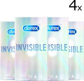 Durex Condooms Invisible Extra Lube 10st x4