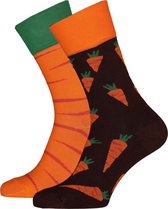 Toffe Sokken - Gekke Sokken - Leuke Sokken - Garden Carrot - Maat: 35 t/m 38