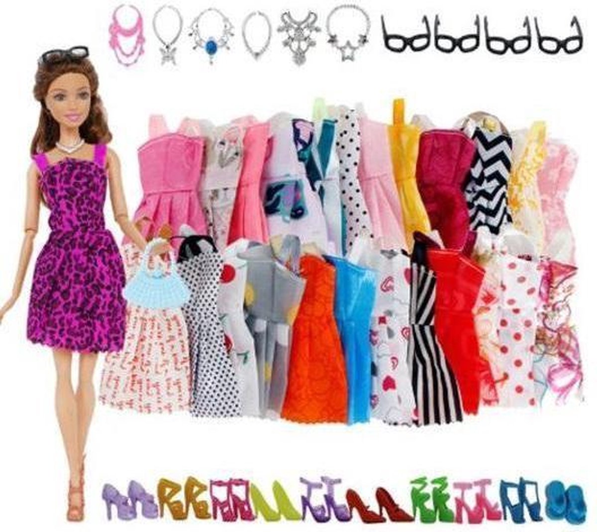 evalueren Hertog Nacht Barbie Kleding Set - Poppenkleren - Modepoppen - Kleertjes - Fashion -  Outfit -... | bol.com