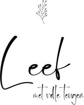 Ansichtkaart met envelop - A6 - 10x15cm - Zwart Wit - Leef met vollle teugen! - 4 stuks