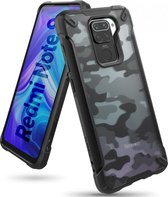 Ringke Fusion X Xiaomi Redmi Note 9 Hoesje Camo Zwart