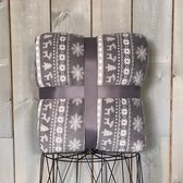Lekker Zacht Rutger - Fleece - Kerstplaid - 150 x 200 - Rendier