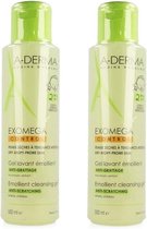 A-Derma Exomega Control Cleansing Gel 2 In 1 Hair And Body 2x500ml