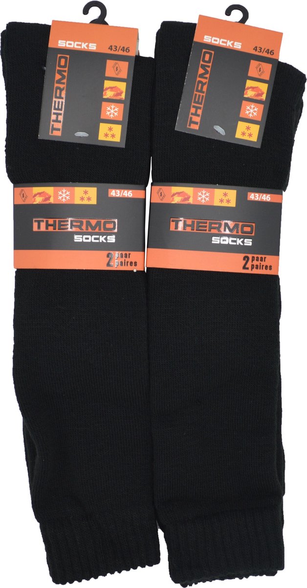 Intersocks - Thermosokken heren lang - Multipack 4 paar - 39/42- zwart - SKI