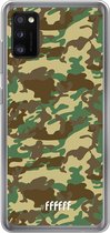 Samsung Galaxy A41 Hoesje Transparant TPU Case - Jungle Camouflage #ffffff
