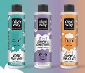 Oliveway set van 3 doucheproducten voor baby & kind - douchegel kids- shampoo kids
