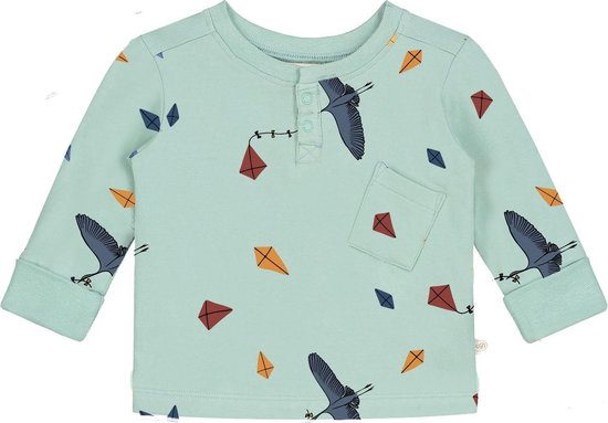 Smitten Organic Kite Print Long Sleeve T-Shirt 62-68