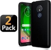 Telefoonhoesje - Back Cover - Geschikt Voor Motorola Moto G7 Play - Zwart