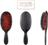 Bristle & Nylon Brush | Haarborstel | Anti Klit | Varkenshaar | Zwijnenhaar | Massage borstel | Boar Bristle Brush | Zwart