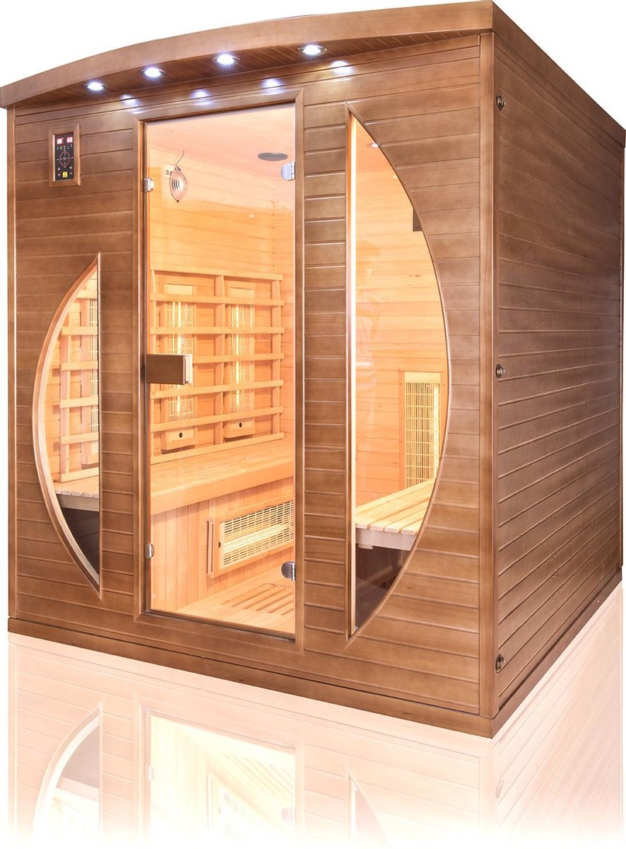 Maison's Sauna – Sauna – Infrarood sauna – 4 persoons – 200x185x185cm |  bol.com