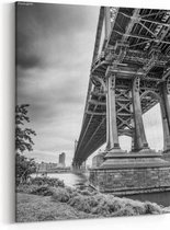 Schilderij - View of the Manhattan bridge — 70x100 cm