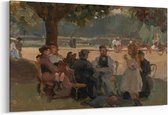 Schilderij - In het Bois de Boulogne bij Parijs — 100x70 cm
