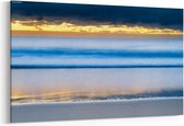 Schilderij - Cloudy dawn at beach — 90x60 cm