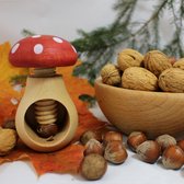 Casse-noisette - Bois - Avec système de rotation - Modèle champignon