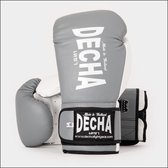 Decha Pro Performance - Leren (kick)bokshandschoen - Grijs/Wit - 16 oz