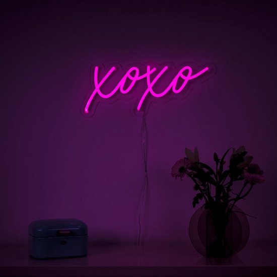 ondersteboven Koreaans bout XOXO Led Neon Sign - Neon Verlichting - Vector - Neon Lamp Muur - Neon  Wandlamp -... | bol.com