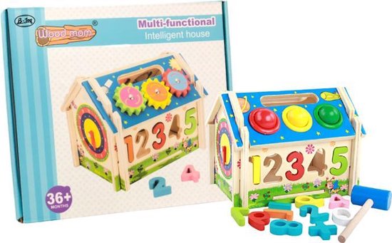 | B Joy Multifunctioneel Houten Speelgoed Huisje Multifunctionele Educatief Speelgoed Voor Kinderen Houten