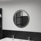 Wandspiegel 60 cm (incl LW 3d klok) - spiegel
