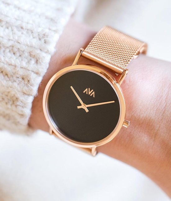 Ava horloge rosé goud sale