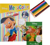 Disney Kleurboek +/- 120 kleurplaten + Stickers + Toverblok + Kleurpotloden