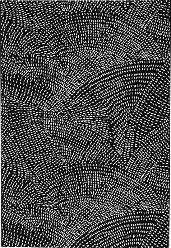 OSTA Ink - Tapis - Tapis - tissé - décolan - durable - moderne - vintage - Zwart/ Wit - Etch - 135x200